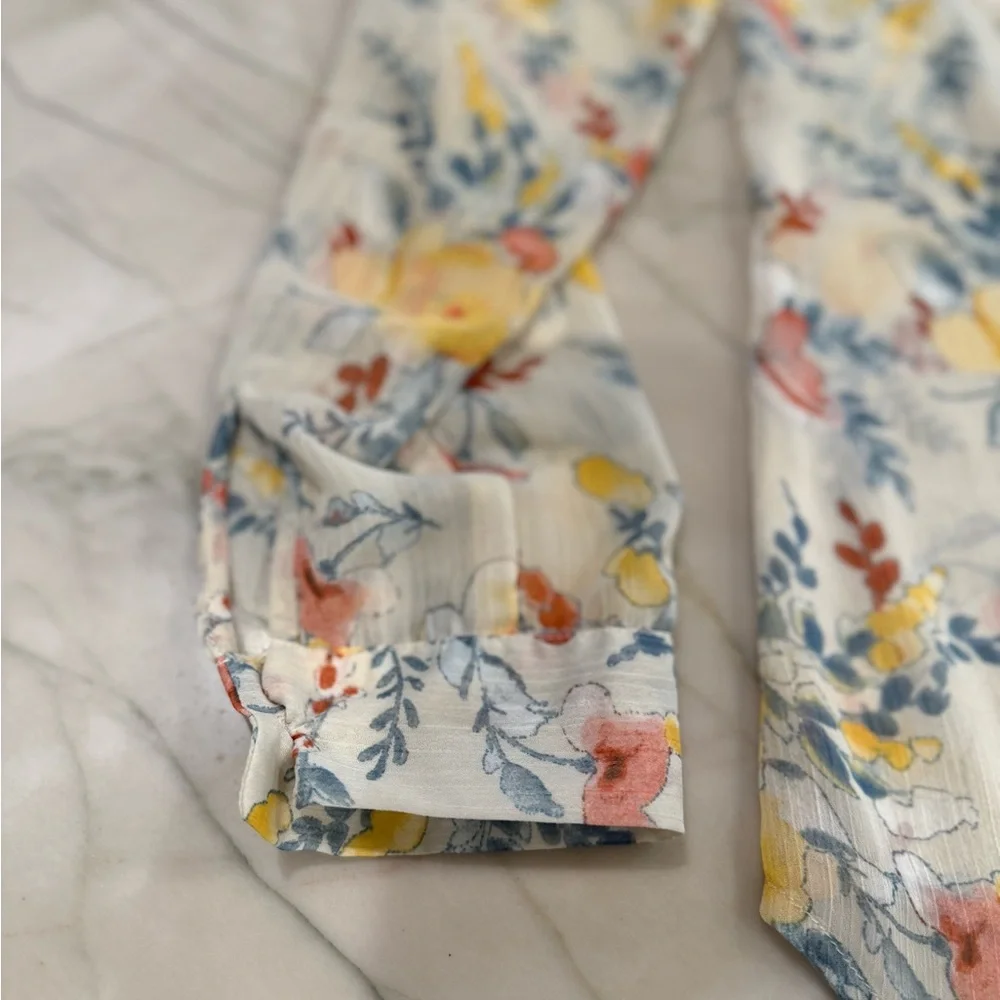 Kut from the Kloth Jasmine sheer floral blouse Sz S - Picture 11 of 12